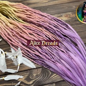 Synthetic dreadlocks with ombre effect